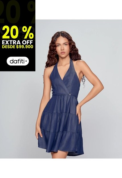 Vestido Para Mujer Azul Oscuro Derek