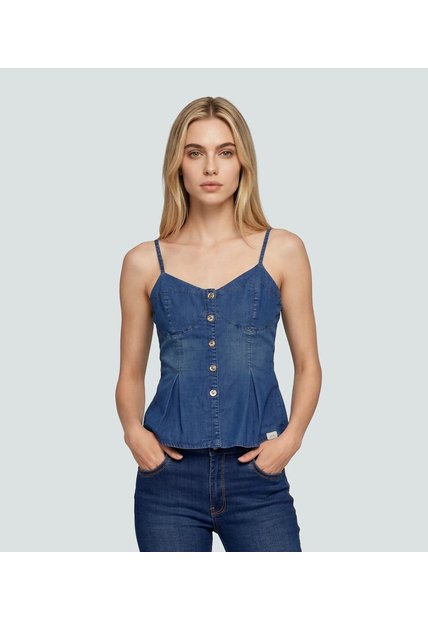 Blusa Para Mujer Azul Medio_Claro Derek