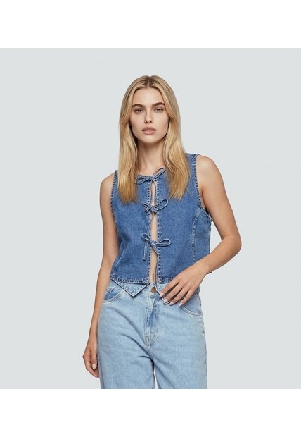 Chaleco Para Mujer Azul Medio_Claro Derek Lovely