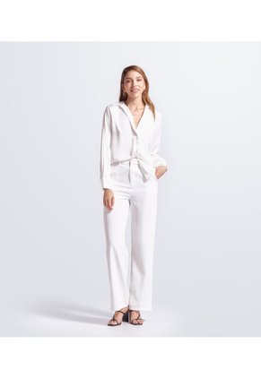 Blusa De Mujer Camisera Manga Larga Unicolor Derek