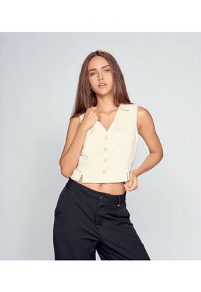 Chaleco Para Mujer En Lino Derek