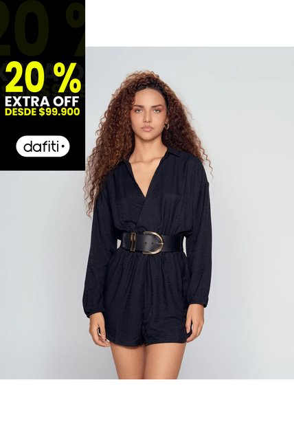 Enterizo Short Para Mujer Manga Larga  Derek