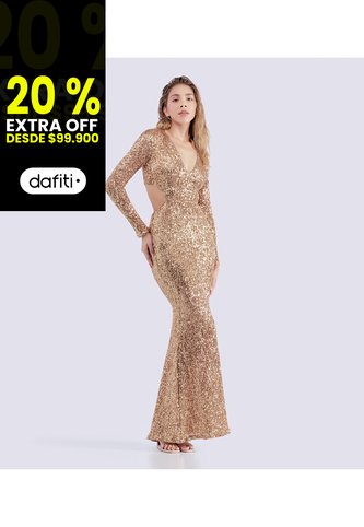 Vestido Para Mujer Largo Lentejuelas Derek Derek
