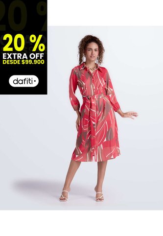 Vestido Corto Para Mujer Manga Larga Estampado Derek Derek