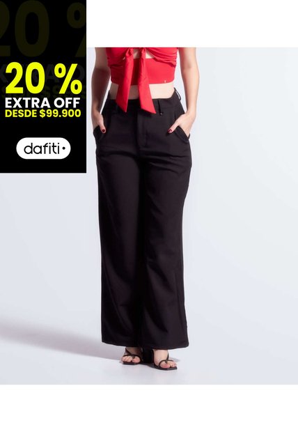 Pantalon Bota Bell Unicolor  Para Mujer  Derek