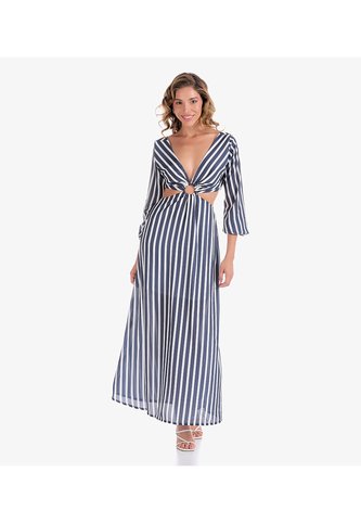 Vestido A Rayas Largo Para Mujer Derek Derek