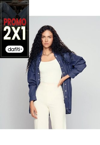 Camisa Para Mujer Azul Medio_Oscuro Derek Derek