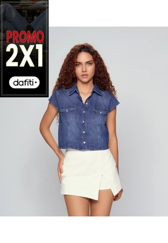 Blusa Para Mujer Azul Medio_Oscuro Derek Derek