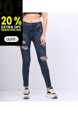 Jean Para Mujer Skinny Con Proceso Rotos  Derek Derek