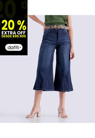 Jean Pra Mujer Tipo Culotte Bota Amplia  Derek Derek