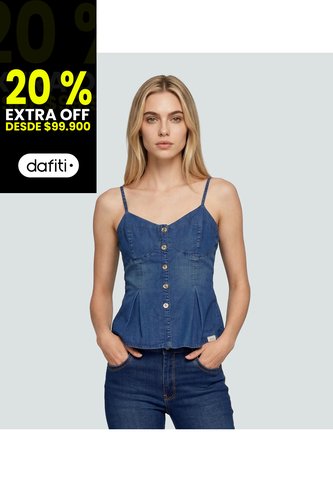 Blusa Para Mujer Azul Medio_Claro Derek Derek