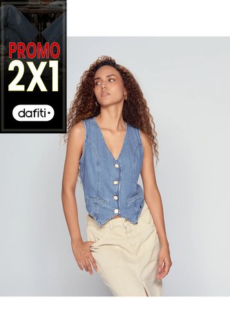 Chaleco Para Mujer En Indigo Con Proceso  Derek Derek