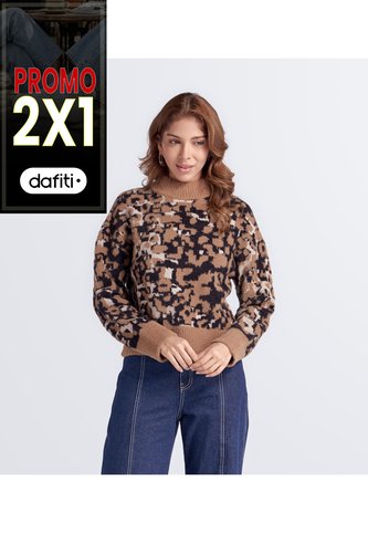 Buzo Para Mujer Tejido Animal Print Derek Derek