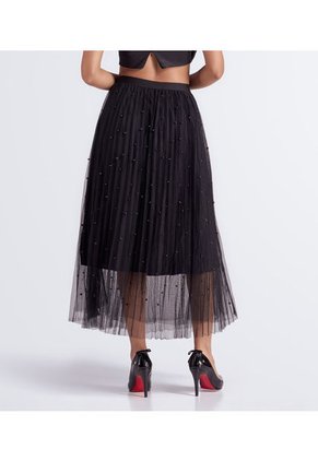 Falda Para Mujer Plisada En Tul Derek