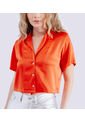 Blusa Para Mujer En Satin Manga Corta Derek de Derek