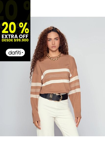 Buzo Tejido Combinado Para Mujer Derek