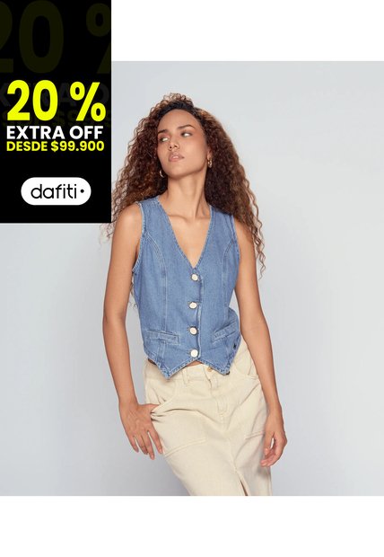 Chaleco Para Mujer En Indigo Con Proceso  Derek
