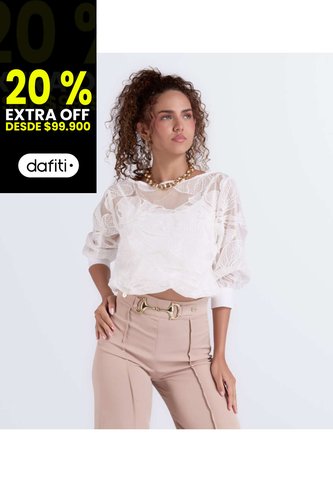 Blusa Para Mujer Bordada Unicolor Derek Derek