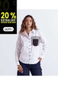 Camisera Manga Larga Para Mujer Con Sublimado Y Bolsillo En Contraste Derek de Derek