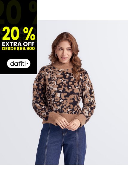 Buzo Para Mujer Tejido Animal Print Derek