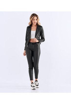 Chaqueta Manga Larga Efecto Cuero Derek