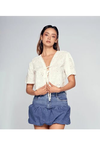 Blusa En Ojalillo Para Mujer Derek Derek