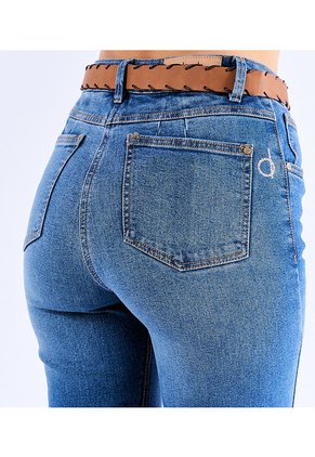 Jean Para Mujer Bota Straight Con Proceso  Derek