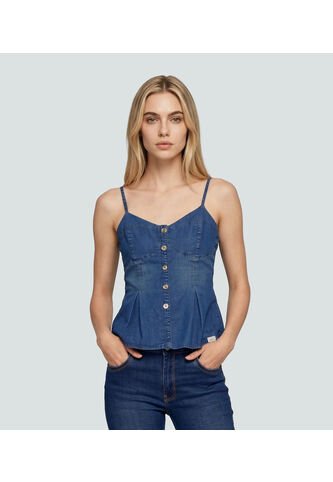 Blusa Para Mujer Azul Medio_Claro Derek Derek