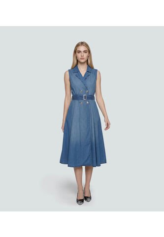 Vestido Para Mujer Azul Medio_Claro Derek Derek