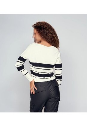 Suéter De Rayas Con Cuello En V Derek