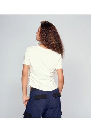 Camiseta Unicolor Con Estampado Para Mujer Derek