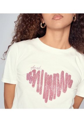 Camiseta Unicolor Con Estampado Para Mujer Derek