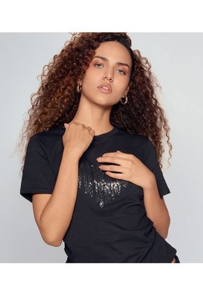 Camiseta Unicolor Con Estampado Para Mujer Derek