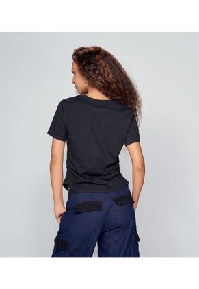 Camiseta Unicolor Con Estampado Para Mujer Derek