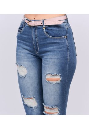 Jean Skinny Para Mujer Tiro Alto Derek