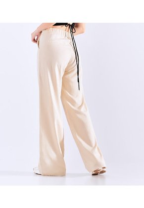 Pantalon En Lino Para Mujer Bota Recta Derek