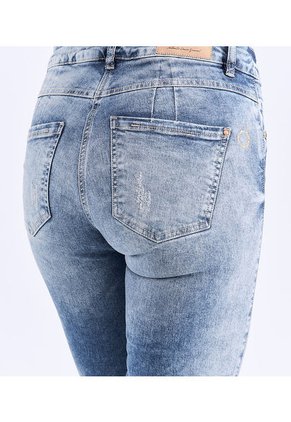 Jean Skinny Para Mujer Bordado Floral Derek