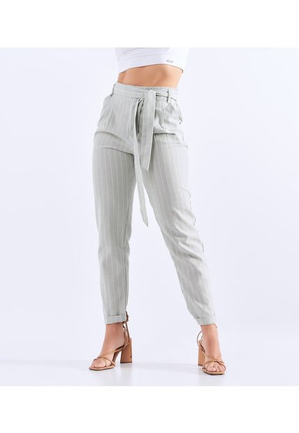 Pantalon Para Mujer Paper Bag Rayas Derek
