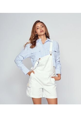 Overol Para Mujer Blanco Derek Derek