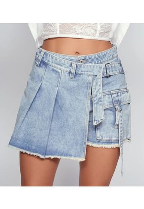 Falda Para Mujer Azul Medio_Claro Derek Lovely