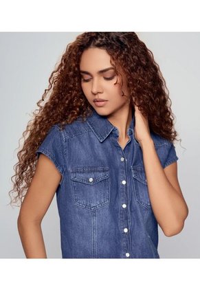 Blusa Para Mujer Azul Medio_Oscuro Derek