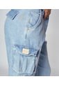 Jean Para Mujer Cargo Con Proceso Claro Barcelona Thalia Derek de Derek