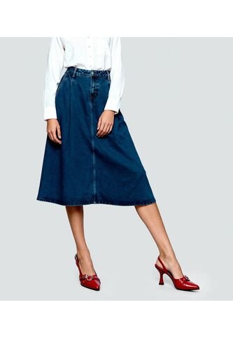 Falda Para Mujer Azul Medio_Oscuro Derek Derek