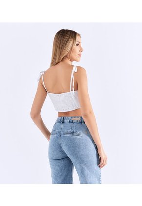 Blusa De Tiras Para Mujer Encauchada Derek