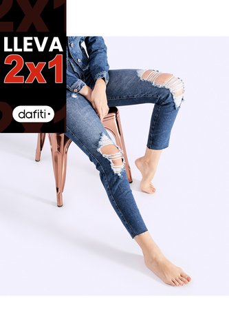 Jean Para Mujer Slim Con Rotos Derek Derek