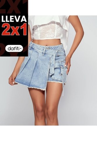 Falda Para Mujer Azul Medio_Claro Derek Lovely Derek