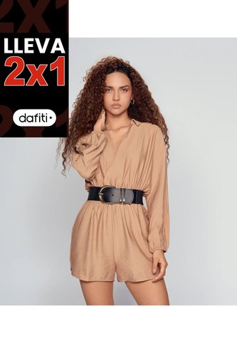 Enterizo Short Para Mujer Manga Larga  Derek Derek