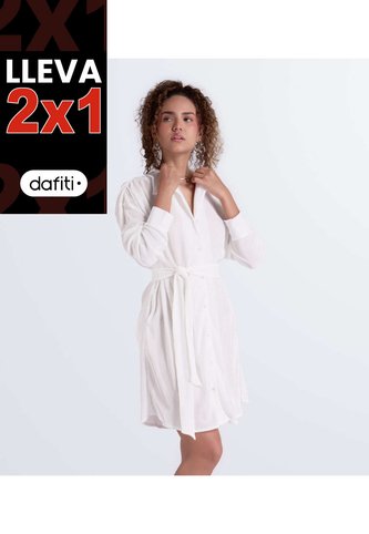 Vestido Para Mujer Manga Larga Unicolor Derek Derek