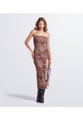Vestido Para Mujer Largo Animal Print Derek