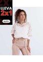 Blusa Para Mujer Bordada Unicolor Derek de Derek